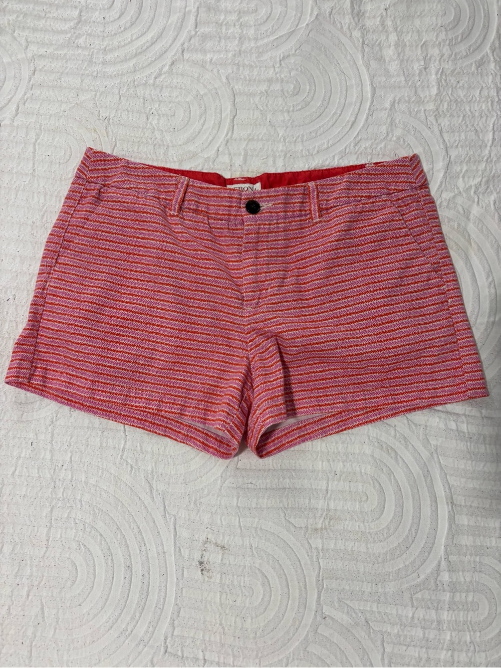 Merona Pink and Coral Striped Bermuda Shorts